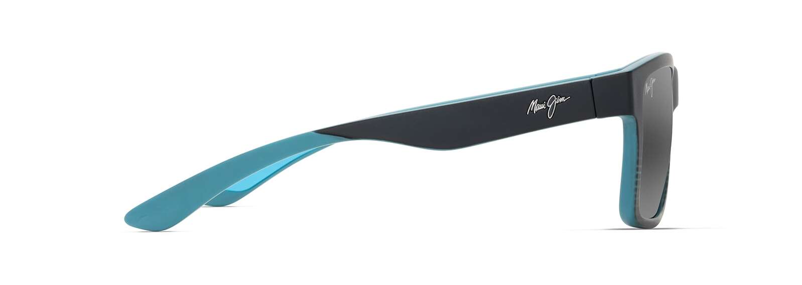 MAUI JIM SUNGLASSES - 897 02 GREY THE FLATS BLACK TEAL STRIPES & TIPS