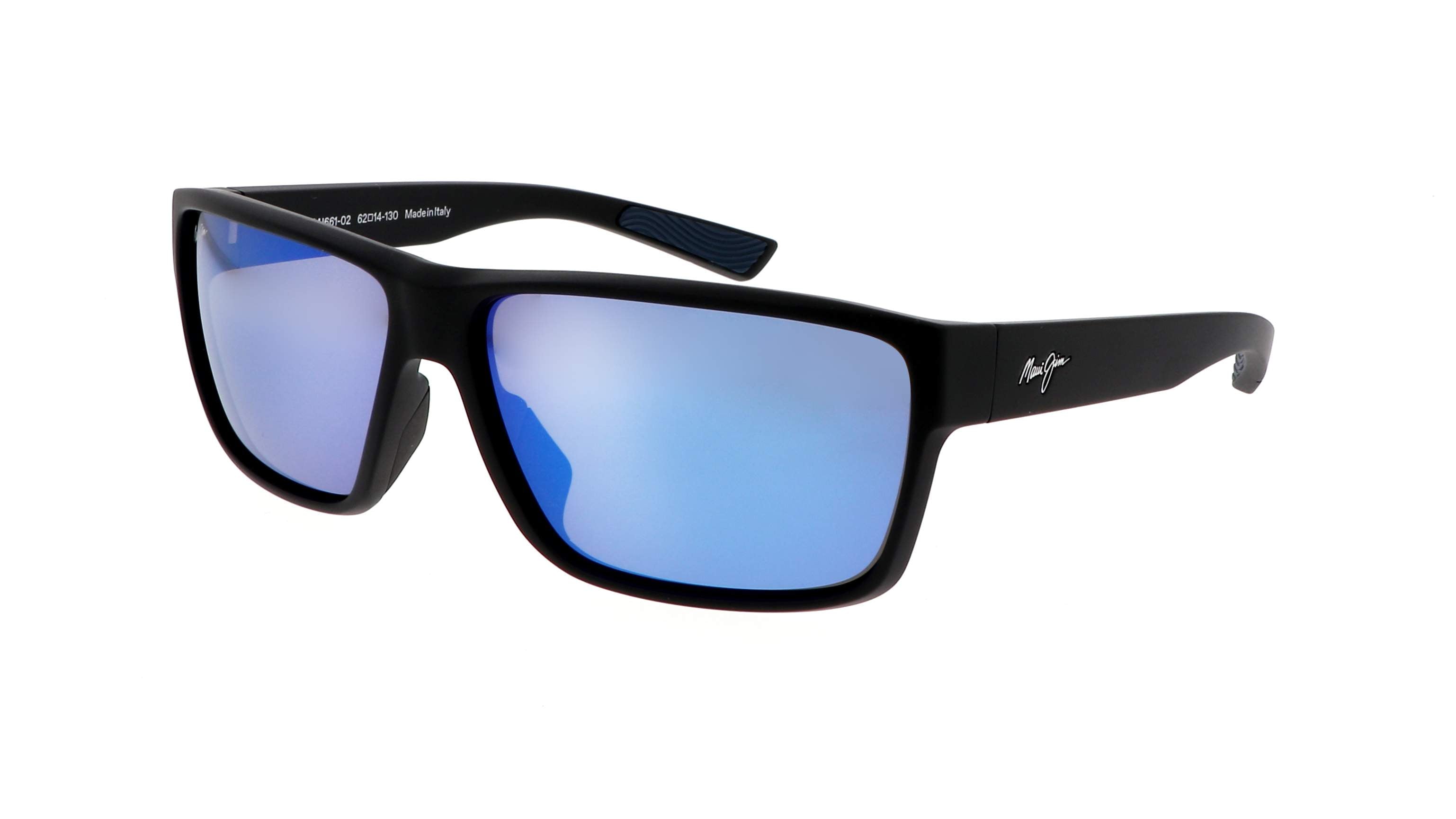 MAUI JIM SUNGLASSES - B661 02 BLUE HAWAII UILA MATTE BLACK
