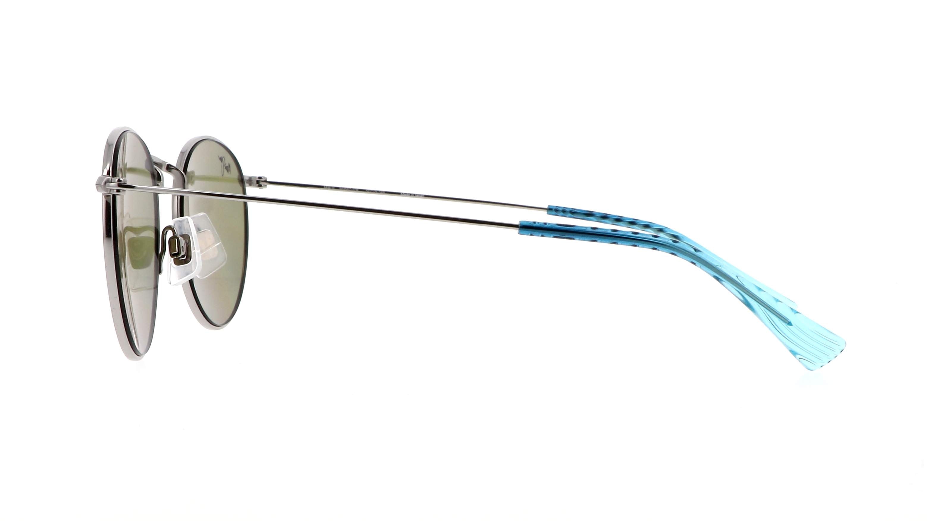 MAUI JIM SUNGLASSES - B667  17B BLUE HAWAII PUKAUA SHINY SIL W/ BLUE