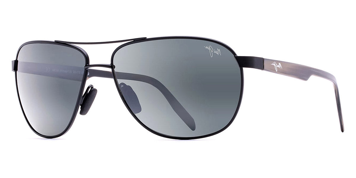 MAUI JIM SUNGLASSES - CASTLES 728-2M 61 - Matte Black
