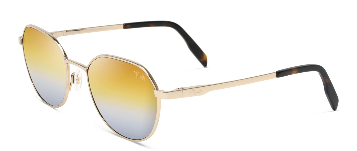 MAUI JIM SUNGLASSES - DGS845 16 GOLD TO SILVER HUKIKAU GOLD MAETAL