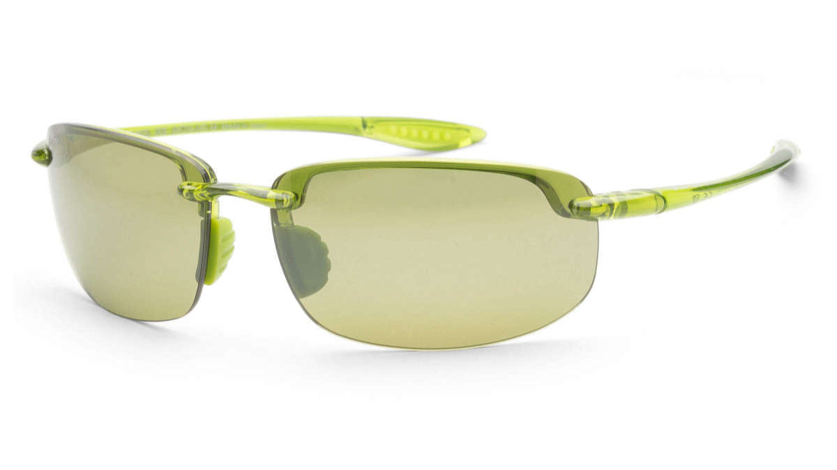 MAUI JIM SUNGLASSES - MJ0407S / HT407-15 008-15 64 GREEN HO OKIPA SHINY TRANSPARENT LIGHT-GREEN