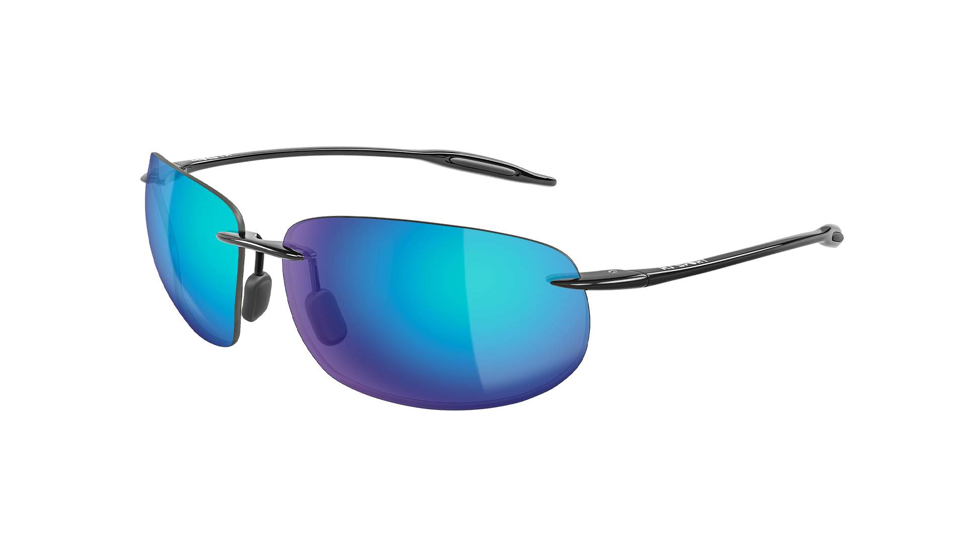 MAUI JIM SUNGLASSES - MJ0422S-037/B422-02 BLUE HAWAII BREAKWALL SHINY BLACK