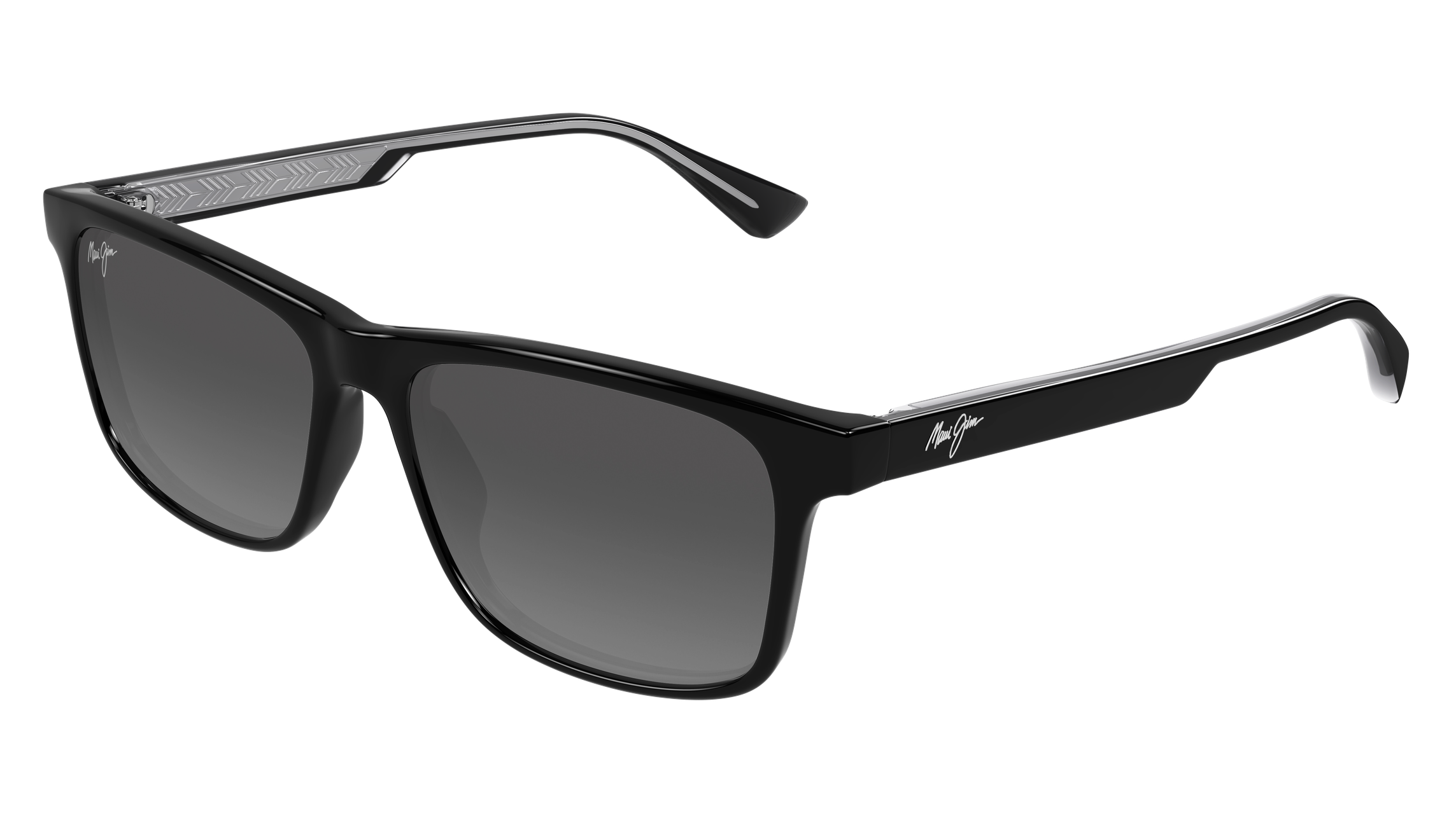 MAUI JIM SUNGLASSES - MJ0587S-001/GS587-02 GREY OKINA SHINY BLACK