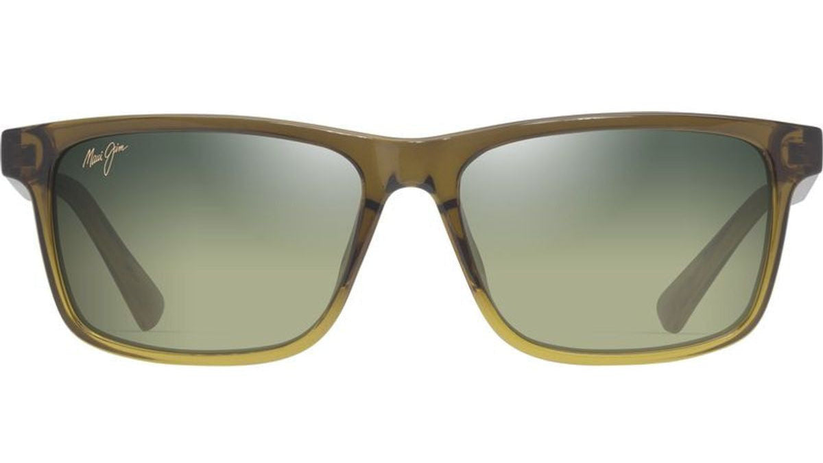 MAUI JIM SUNGLASSES - MJ0587S-004/HTS587-15 HT OKINA SHINY TRANS MIL GREEN TO YELL