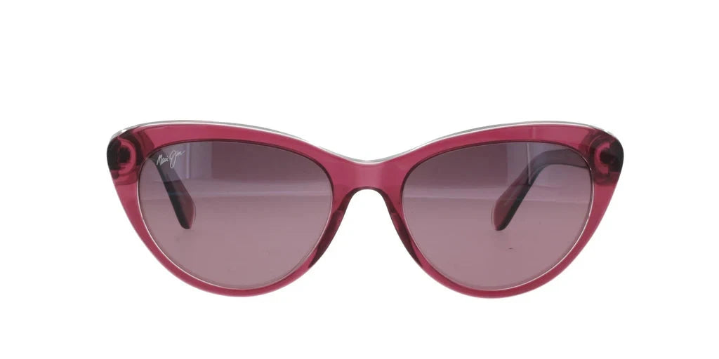 MAUI JIM SUNGLASSES - RS818 52C ROSE KALANI RASBERRY W/ CRYSTAL INTER
