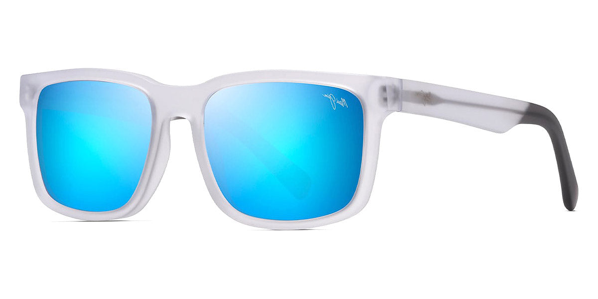 MAUI JIM SUNGLASSES - STONE SHACK B862-05 55 - Matte Crystal with Dark Gray Tips