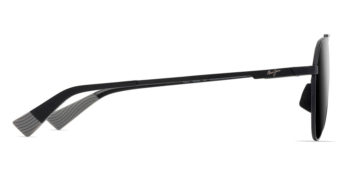 MAUI JIM SUNGLASSES - WAIWAI 634-02 59 - Matte Black with Gray