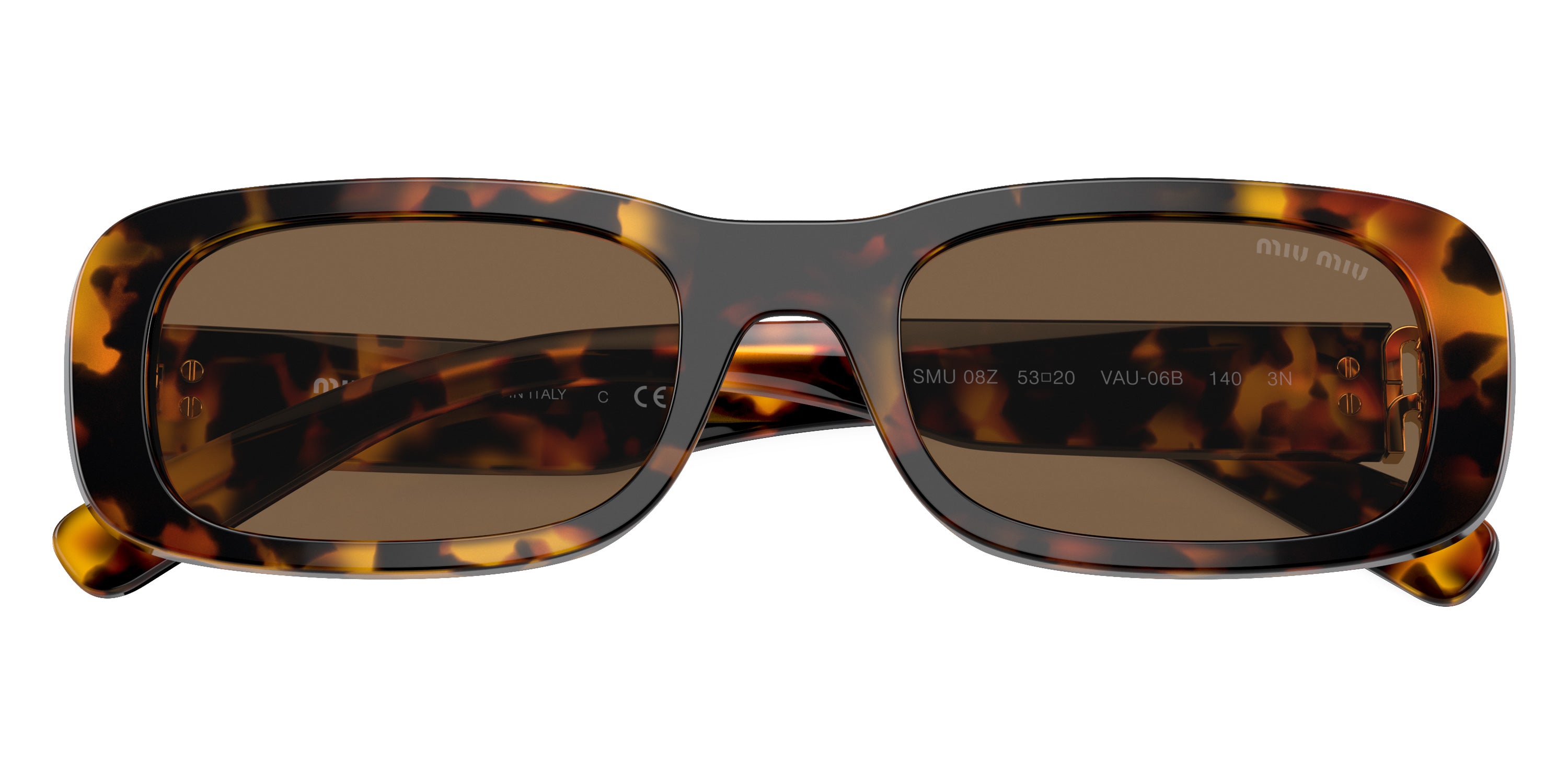 Miu Miu Glimpse MU 08ZS VAU06B 53 - Honey Havana