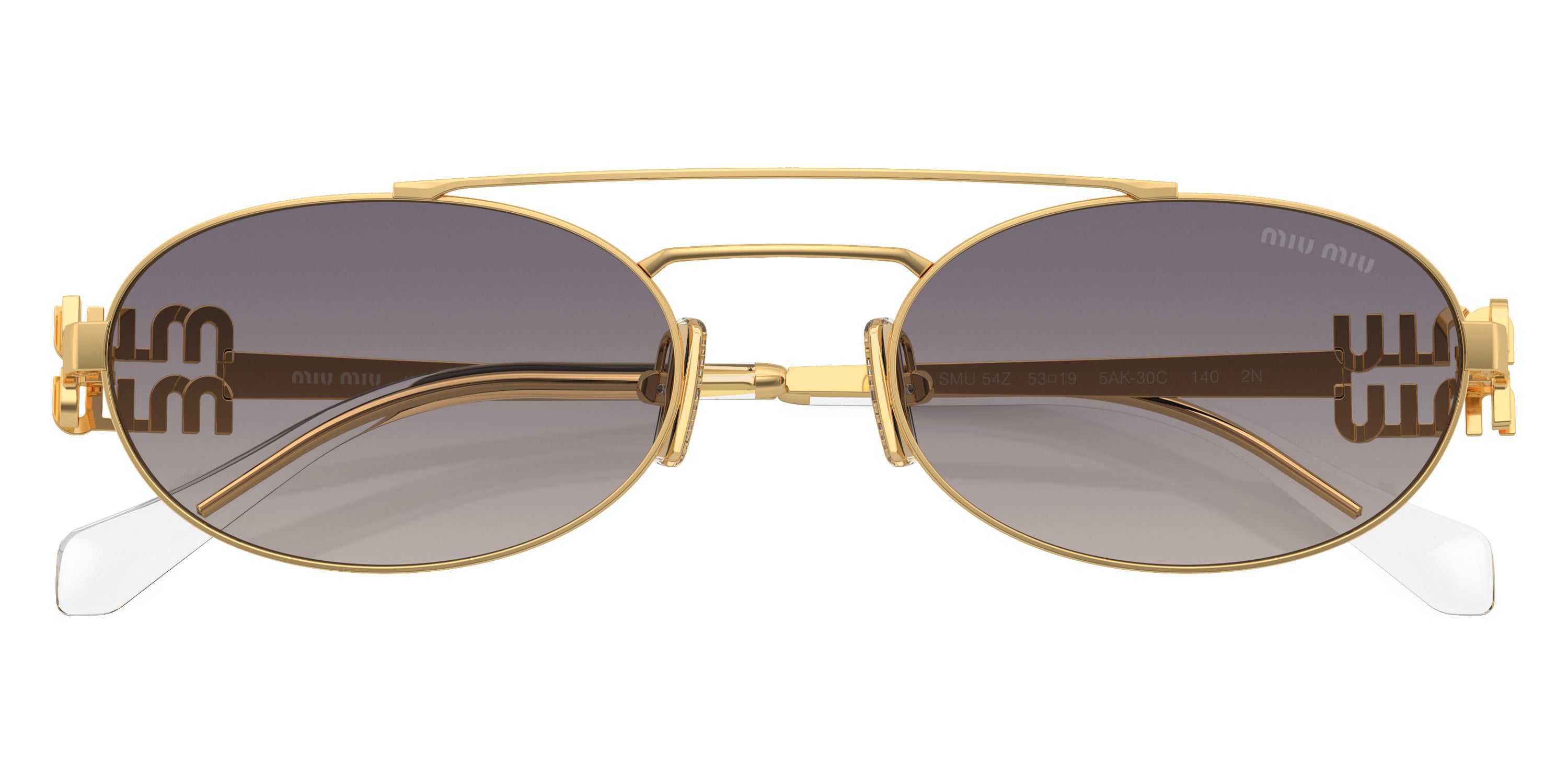 Miu Miu Logo MU 54ZS 5AK30C 53 - Gold