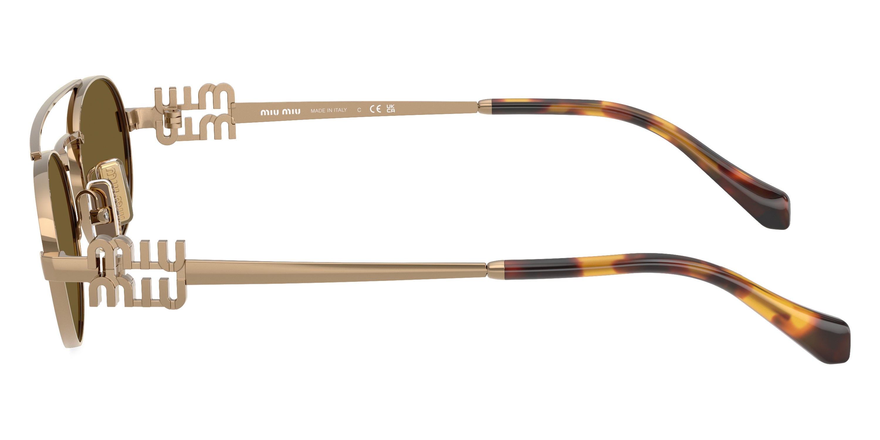 Miu Miu Logo MU 54ZS 7OE09Z 53 - Brass Gold