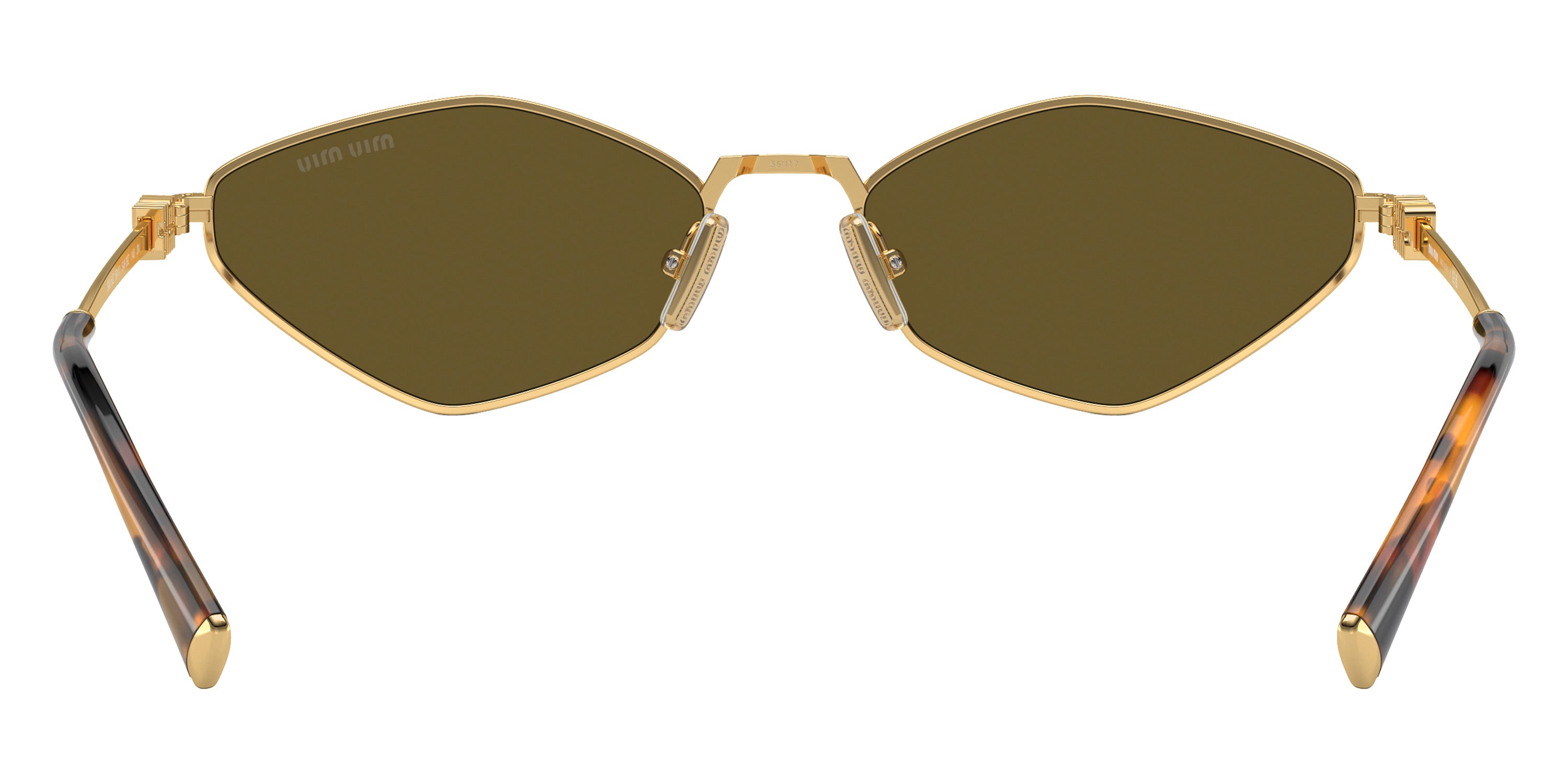MIU MIU SUNGLASSES LOGO - MU 56ZS 5AK09Z 56 - Gold