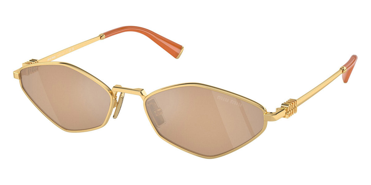 MIU MIU SUNGLASSES LOGO - MU 56ZS 5AK20I 56 - Gold
