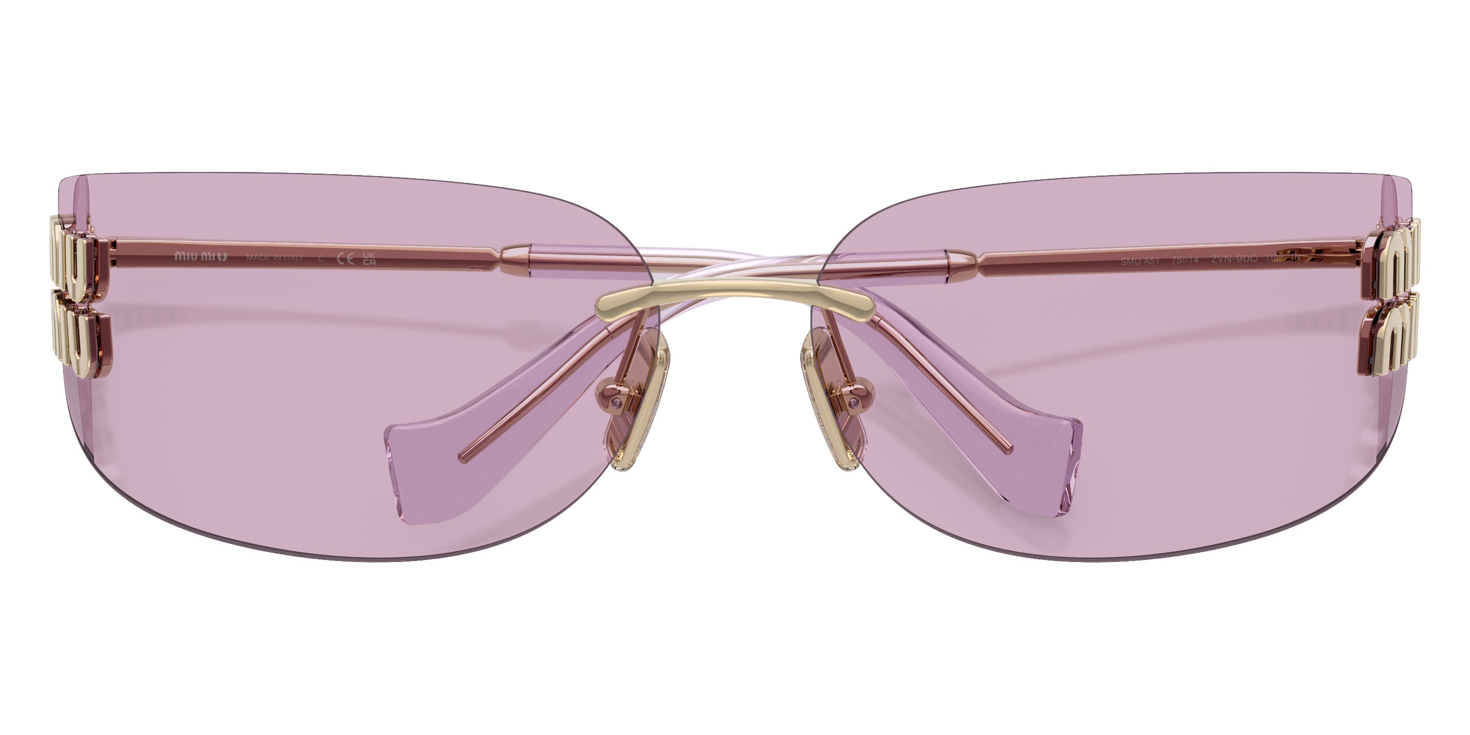 MIU MIU SUNGLASSES AUBE - MU A51S ZVN90O 75 - Pale Gold