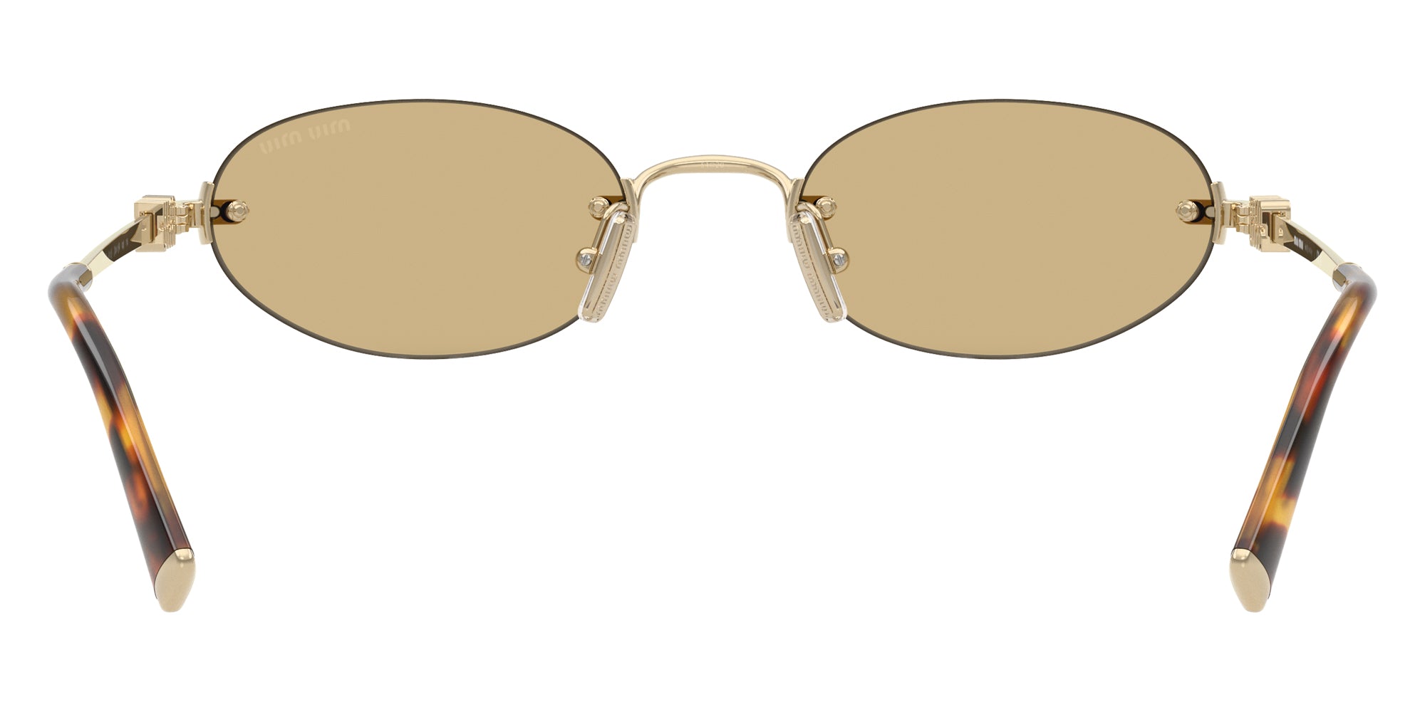 MIU MIU SUNGLASSES LOGO - MU A54S ZVN10R 51 - Pale Gold