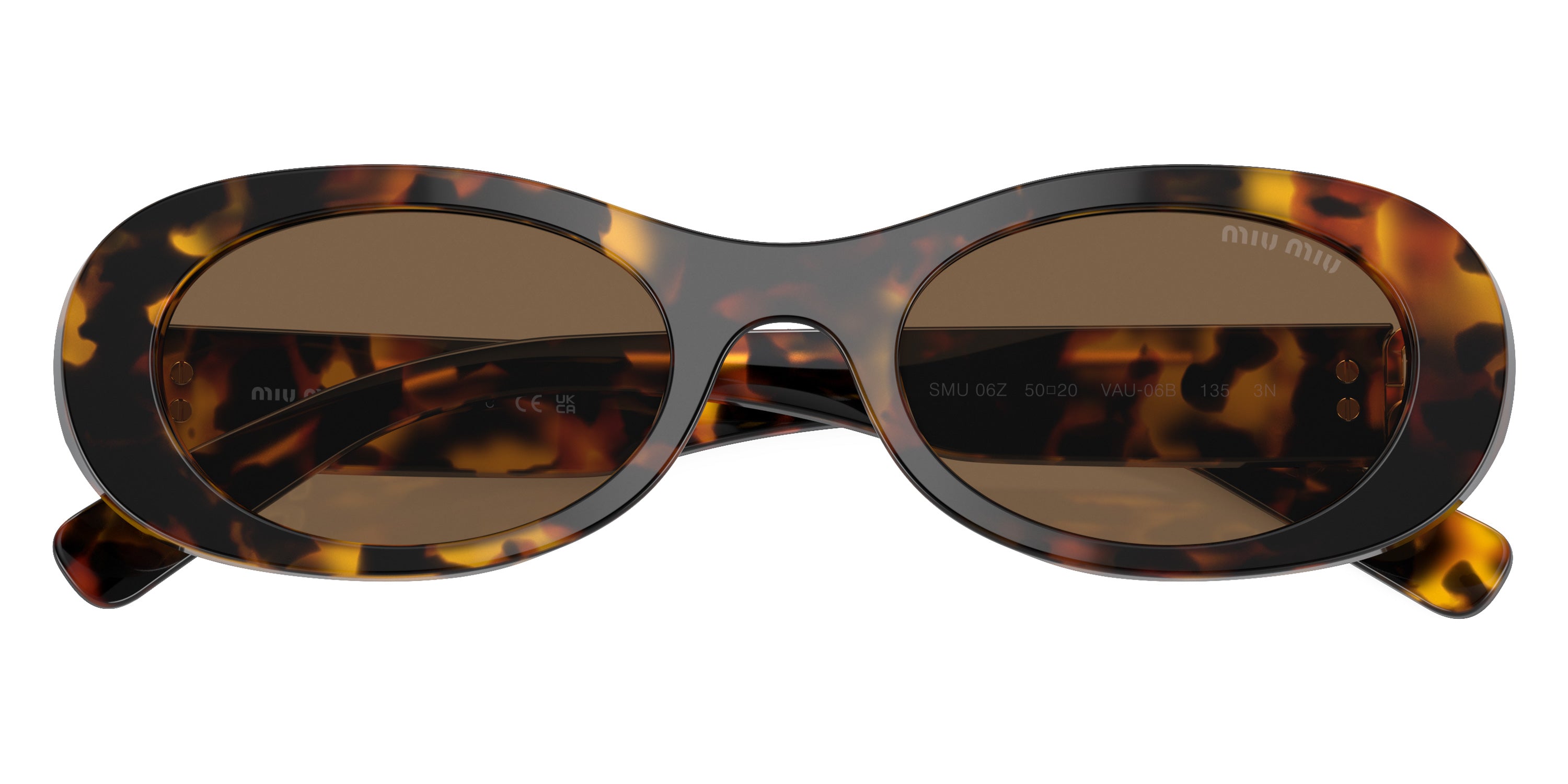 MIU MIU SUNGLASSES GLIMPSE - MU 06ZS VAU06B 50 - Havana