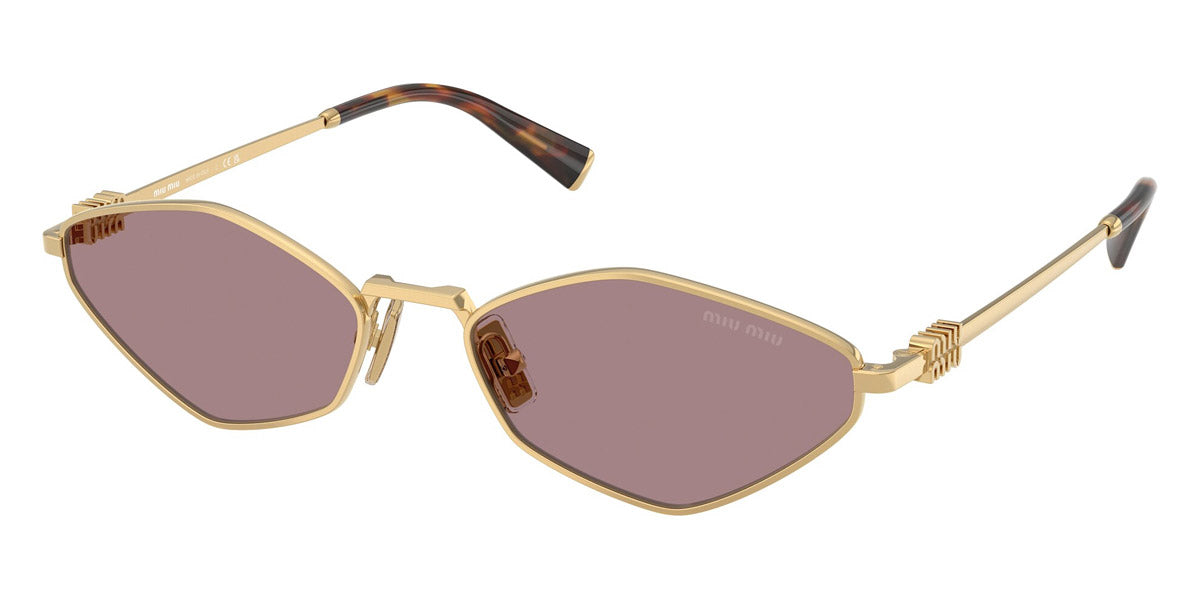 MIU MIU SUNGLASSES LOGO - MU 56ZS 5AK40D 56 - Gold