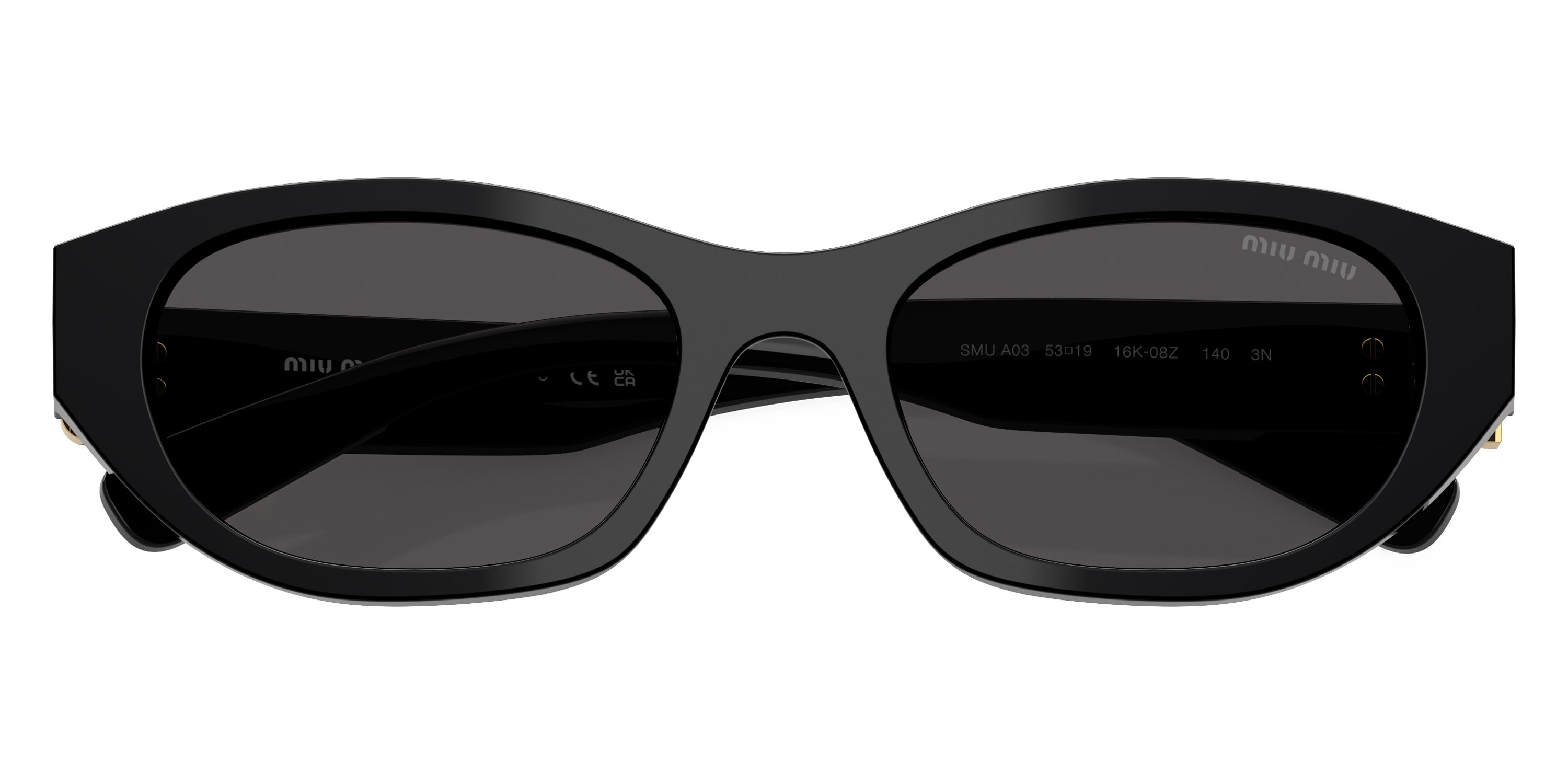 MIU MIU SUNGLASSES - MU A03S 16K08Z 53 - Black