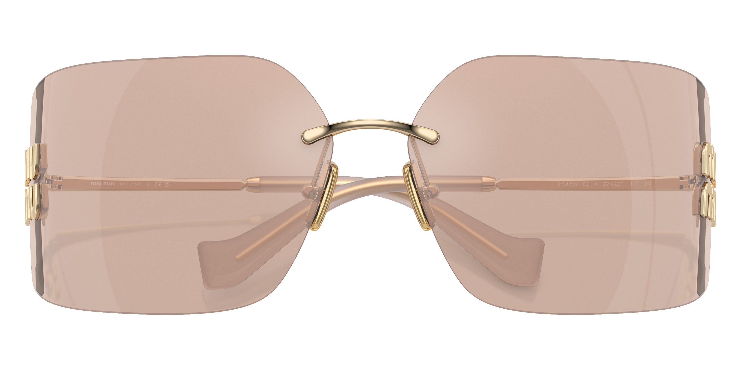MIU MIU SUNGLASSES RUNWAY - MU 54YS ZVN20F 80 - Pale Gold