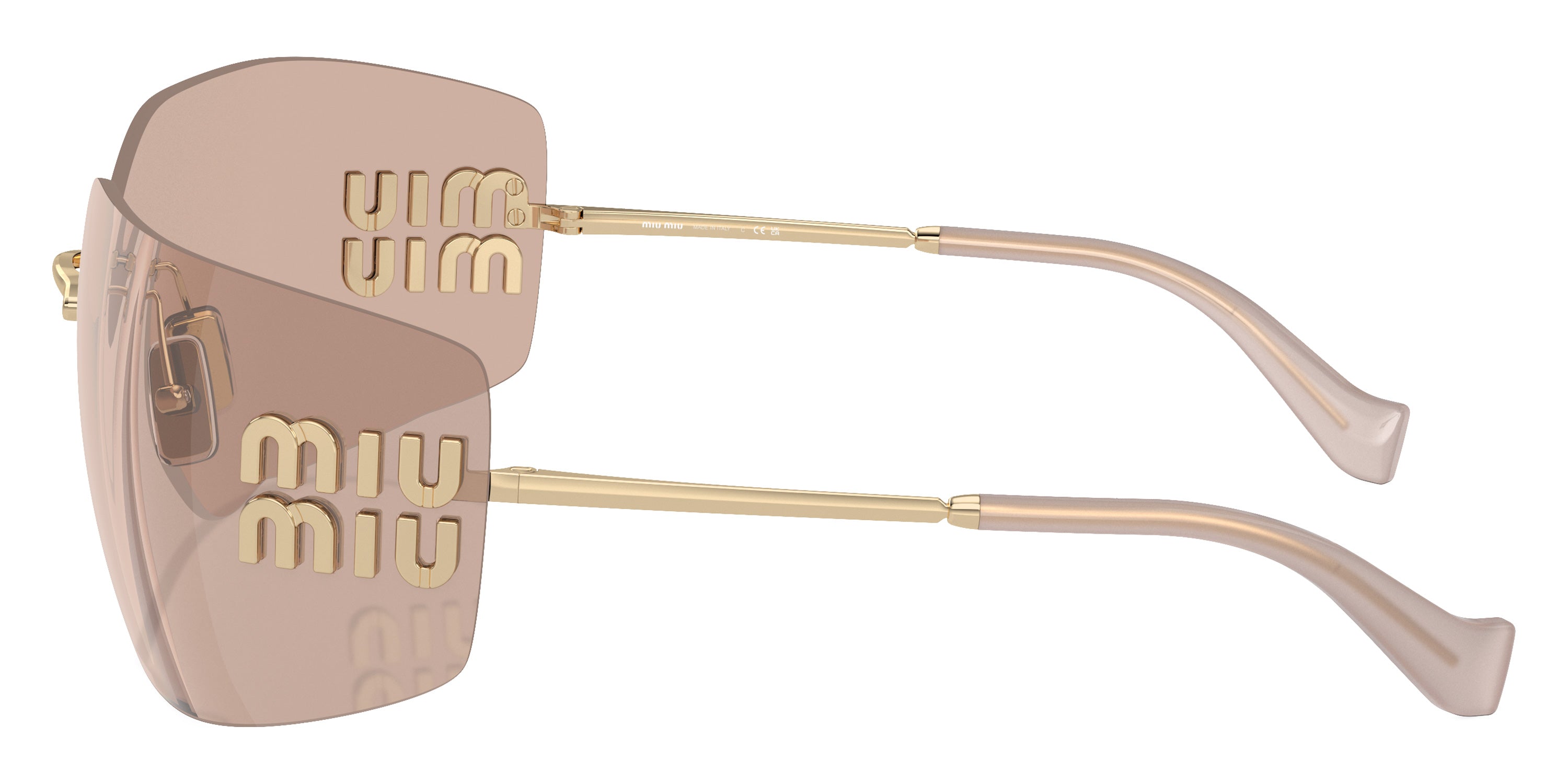 MIU MIU SUNGLASSES RUNWAY - MU 54YS ZVN20F 80 - Pale Gold