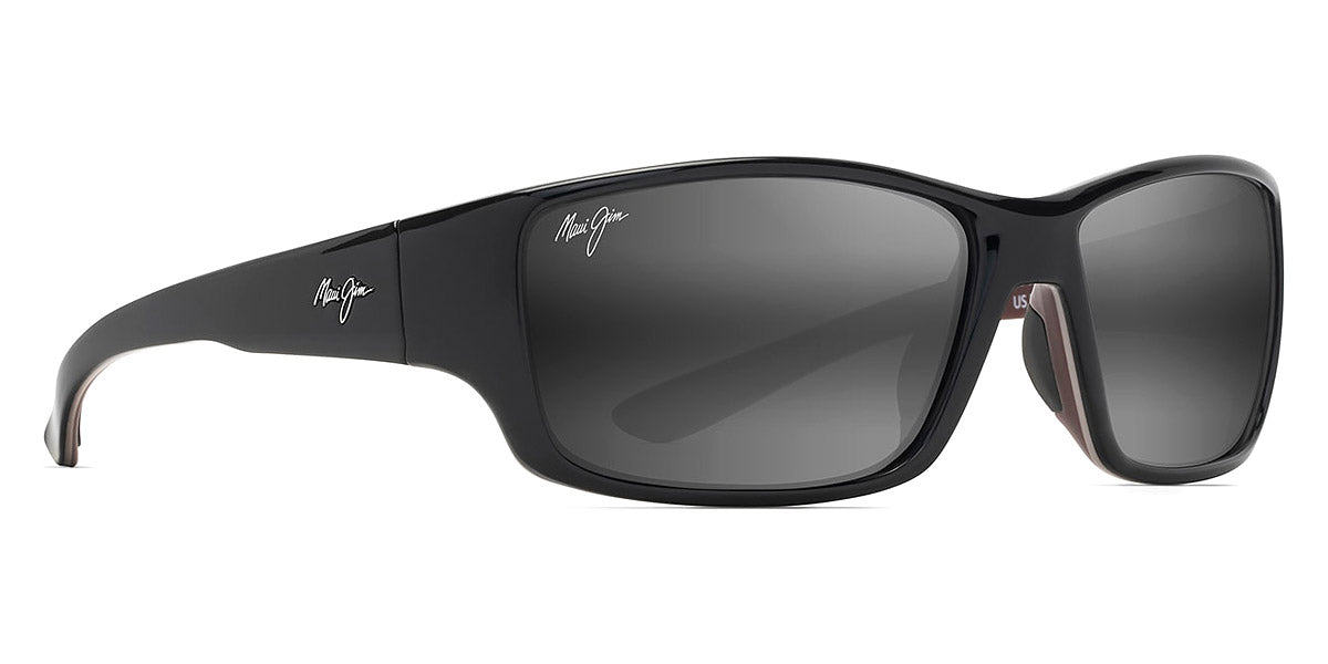 Maui Jim™ LOCAL KINE 810-07E 61 - Shiny Black with Gray and Maroon