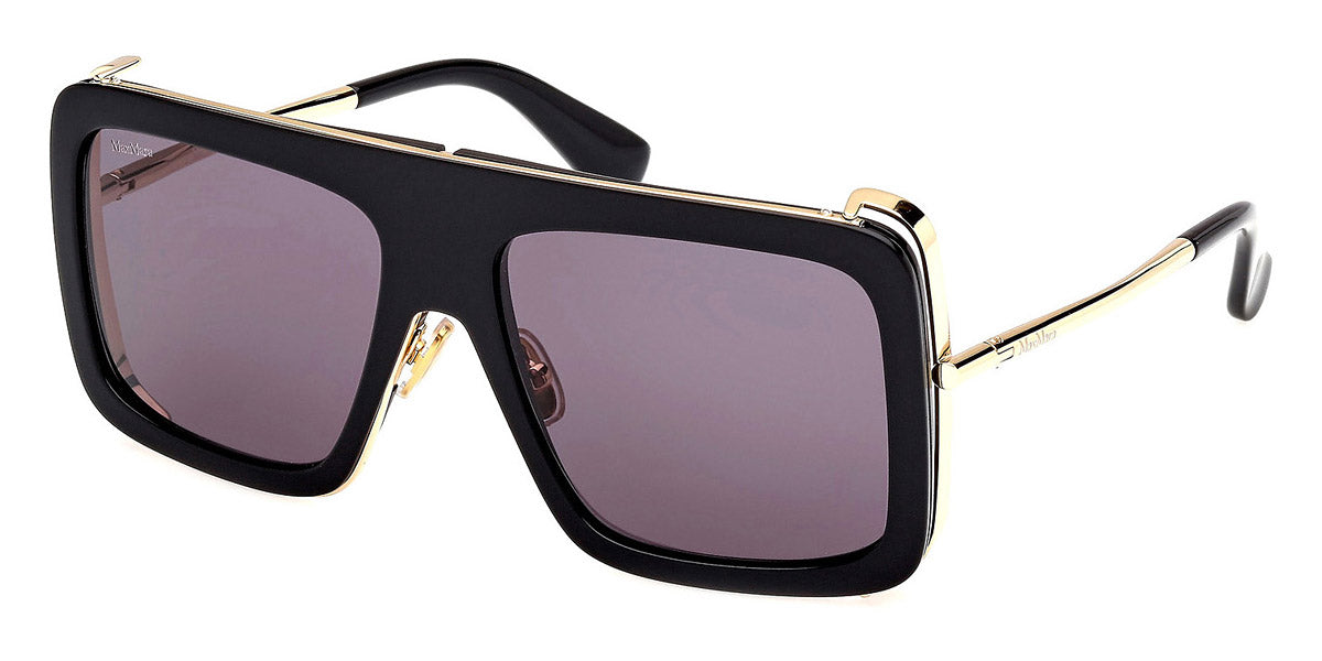 Max Mara™ JEAN MM0119 01A 57 - Shiny Black/Shiny Pale Gold