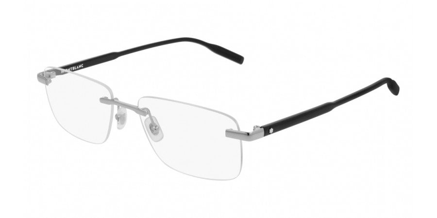 MONTBLANC EYEGLASSES - MB0088O 002 56 - Silver/Black