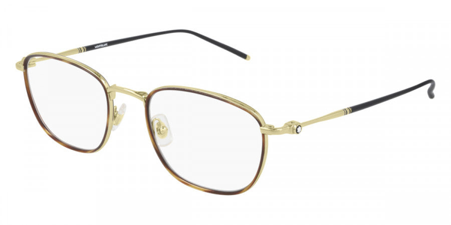MONTBLANC EYEGLASSES - MB0161O 003 52 - Brown/Gold