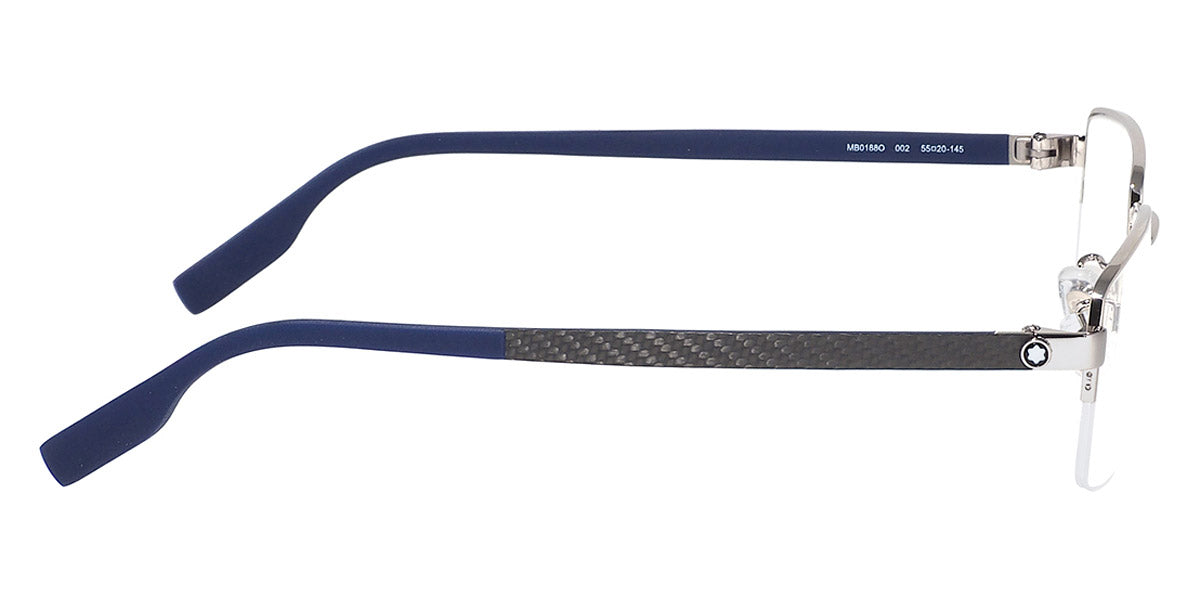 MONTBLANC EYEGLASSES - MB0188O 002 55 - Silver/Blue