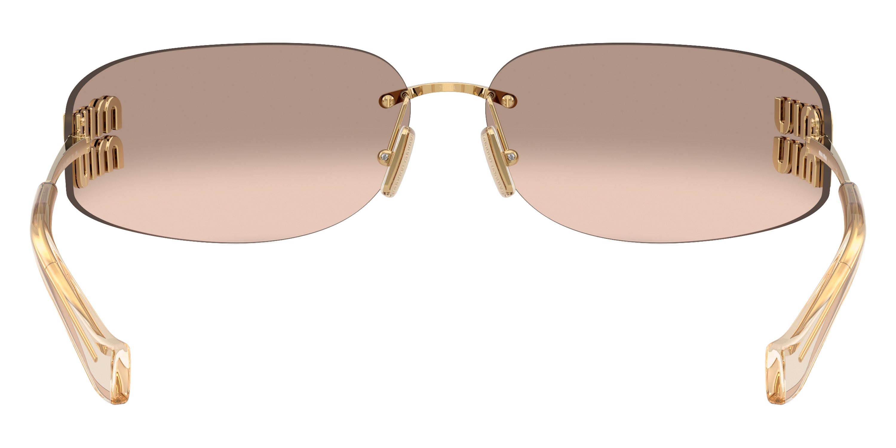 MIU MIU SUNGLASSES LOGO - MU A51S 5AK20P 75 - Gold