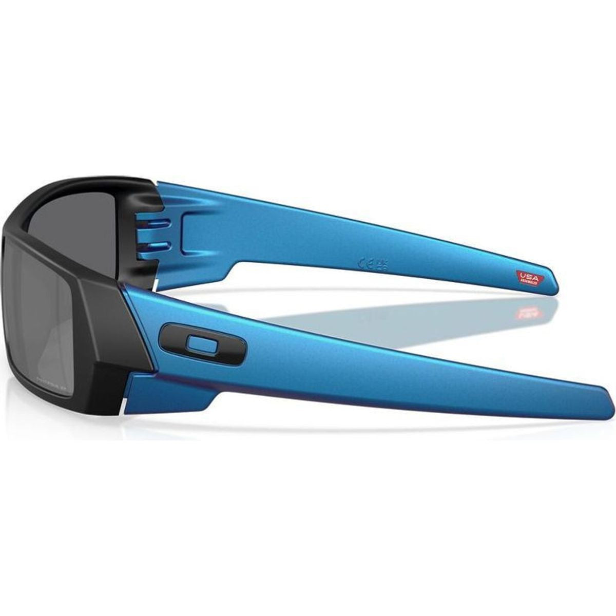 OAKLEY SUNGLASSES GASCAN - OO9014 9014D0 60 - Matte Black/Matte Cyan/Blue Colorshift