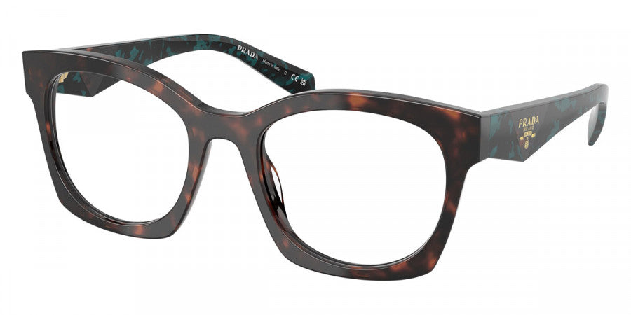 Prada PR A05V 18Z1O1 52 - Root Tortoise/Teal Tortoise