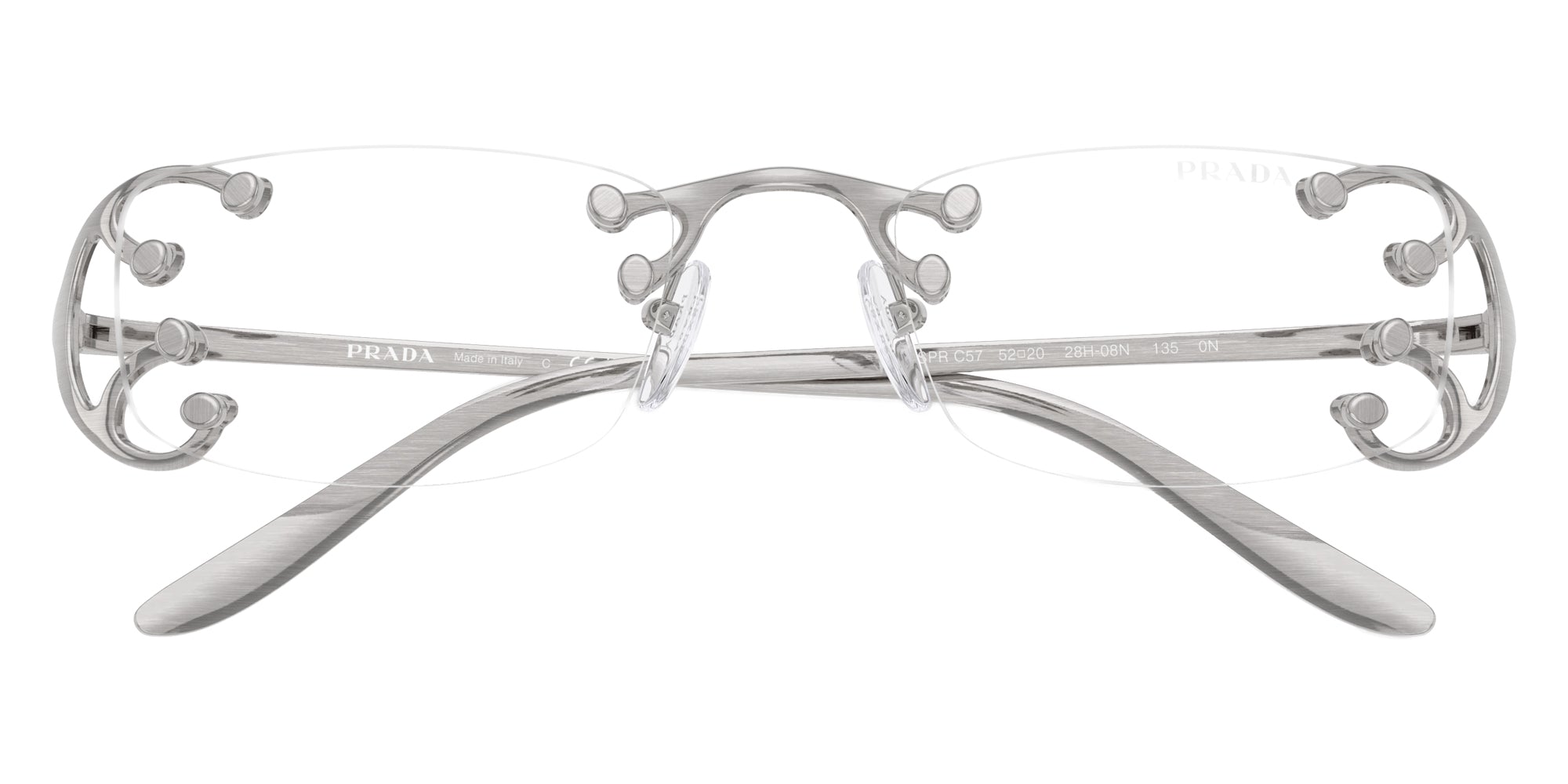 PRADA SUNGLASSES - PR C57S 28H08N 52 - Argento Nouveau