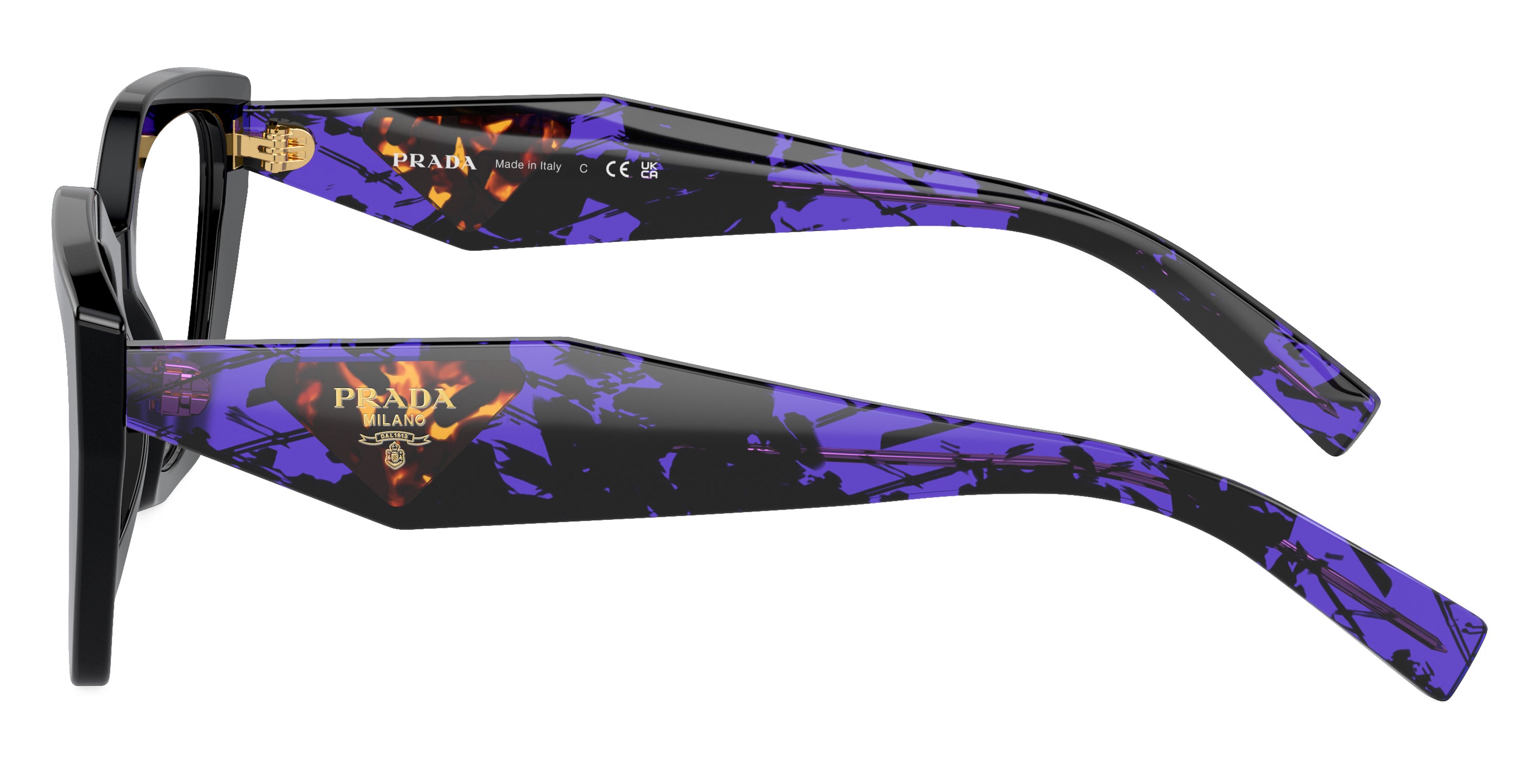 PRADA EYEGLASSES - PR 09YV 19S1O1 54 - Black/Abstract Viola