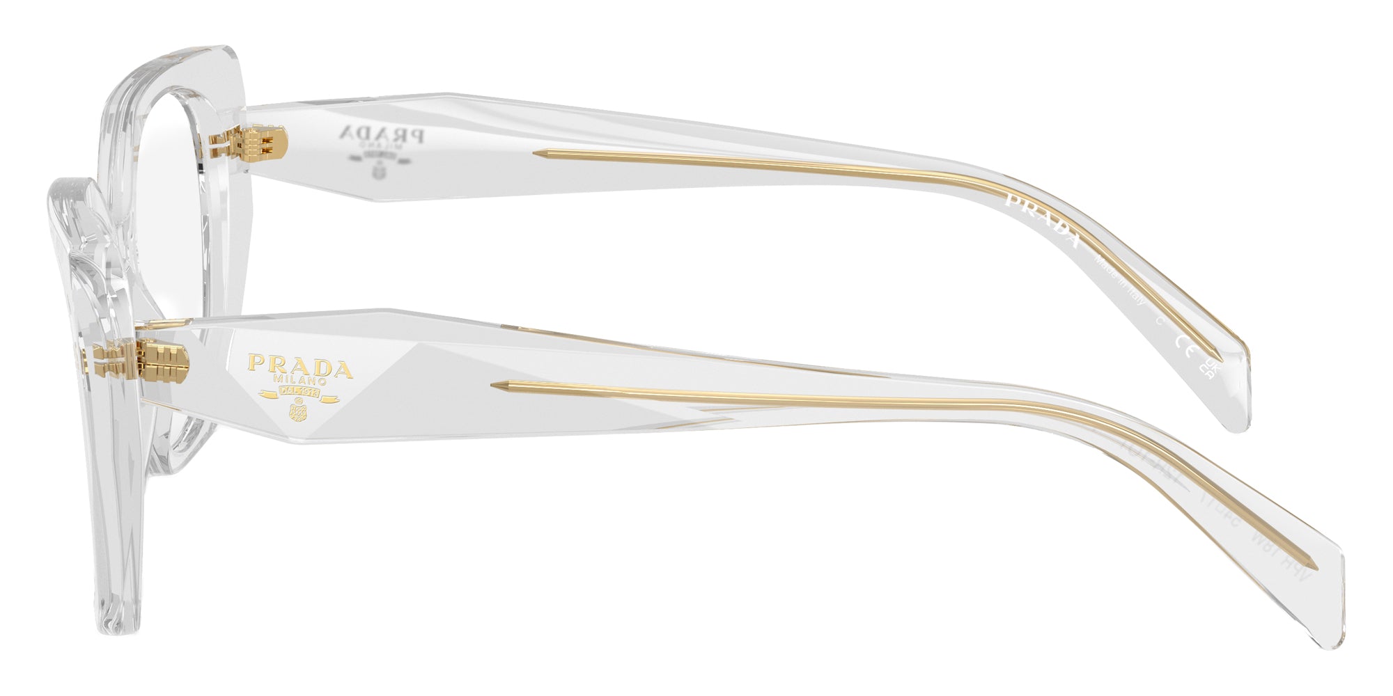 PRADA EYEGLASSES - PR 18WV 12R1O1 52 - Transparent Gray