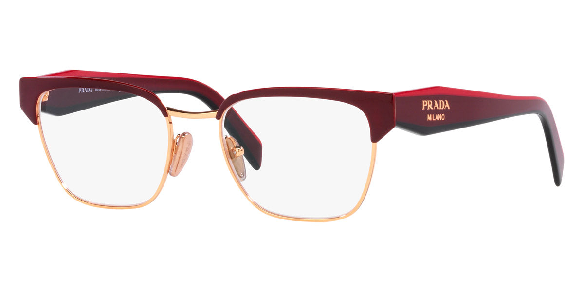 PRADA EYEGLASSES - PR 65YV 16A1O1 53 - Red/Rose Gold