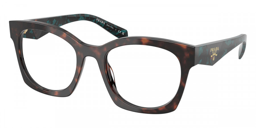 PRADA EYEGLASSES - PR A05V 18Z1O1 52 - Root Tortoise/Teal Tortoise