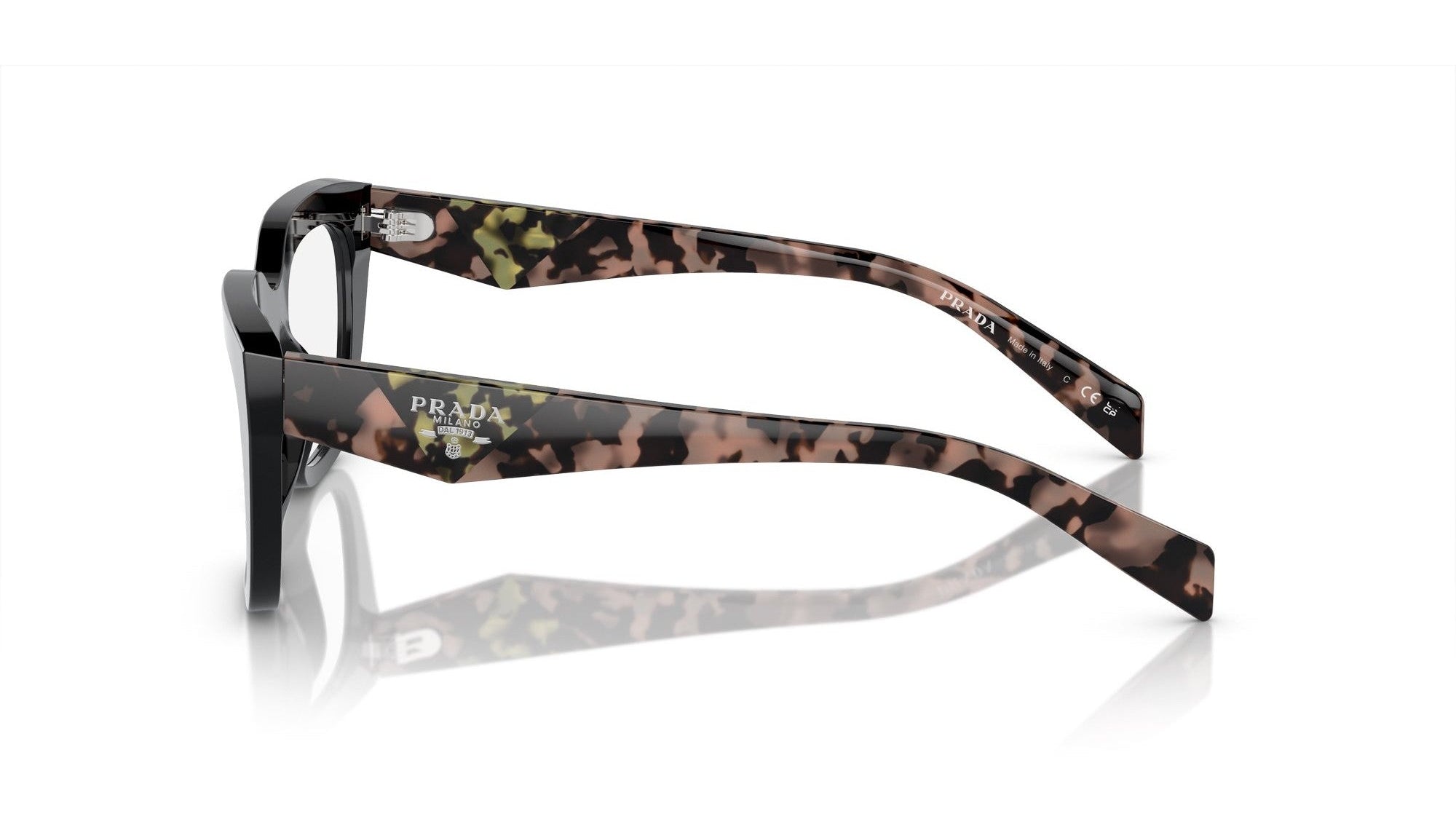 PRADA EYEGLASSES - PR A06V 13P1O1 52 - Black/Havana Pink