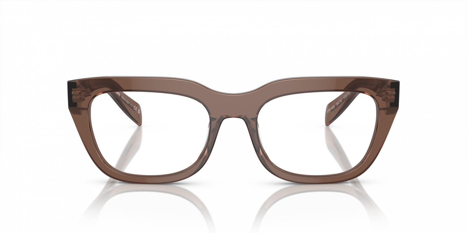 PRADA EYEGLASSES - PR A06V 17O1O1 52 - Transparent Brown