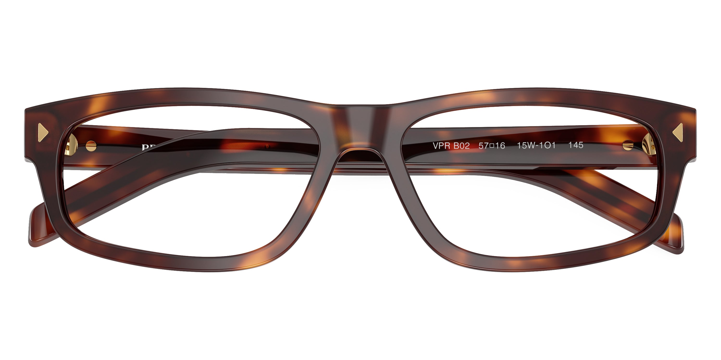 PRADA EYEGLASSES - PR B02V 15W1O1 57 - Havana/Gold