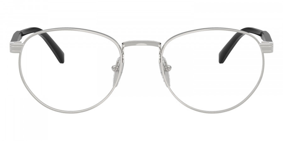 メガネ・老眼鏡 Archive PRADA halfrim eye glasses silver PRADA EYEGLASSES - PR B52V 1BC1O1 53 - Silver/Black