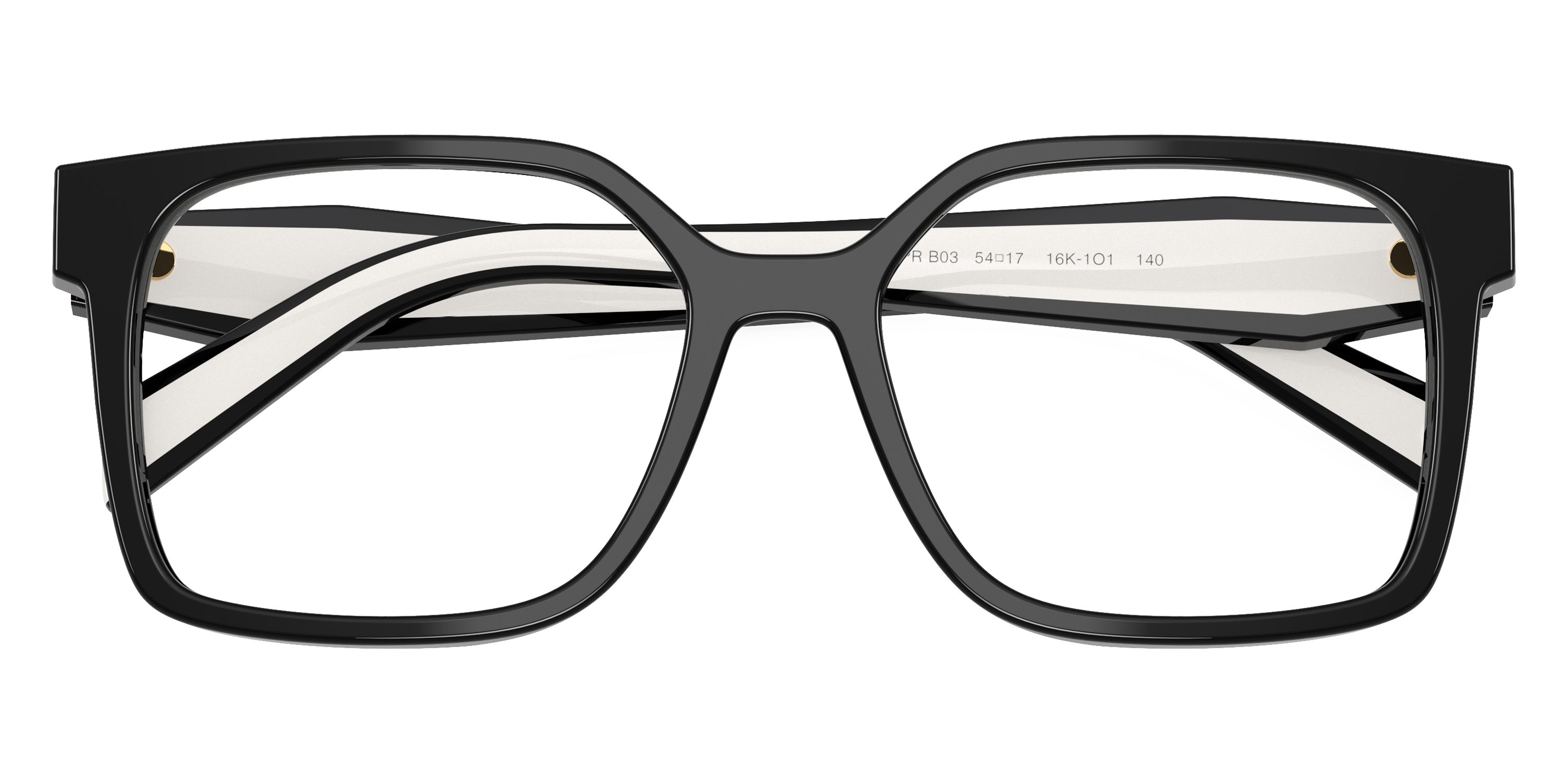 PRADA EYEGLASSES RUNWAY - PR B03V 16K1O1 52 - Black/White