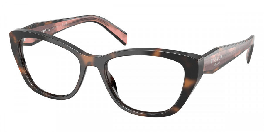 PRADA EYEGLASSES SYMBOLE - 19WV 23A1O1 53 - Mauve Tortoise/Spotted Pink