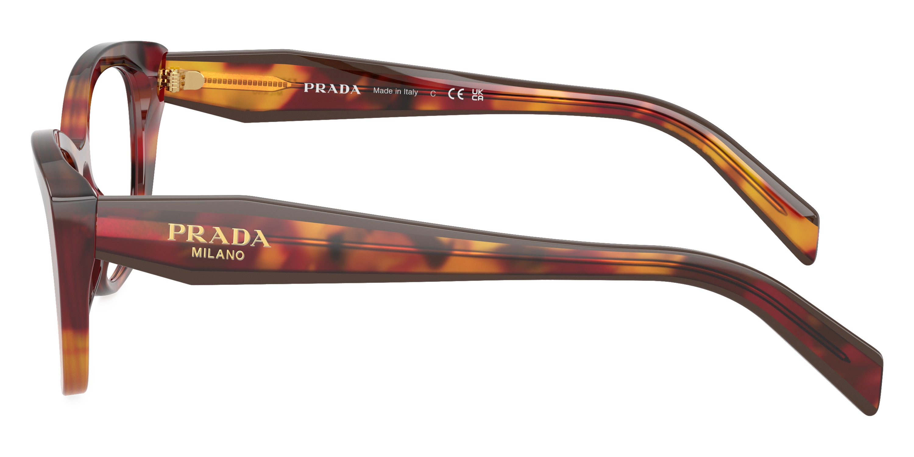 PRADA EYEGLASSES SYMBOLE - PR 19WV 22A1O1 53 - Poppy Tortoise/Bordeaux