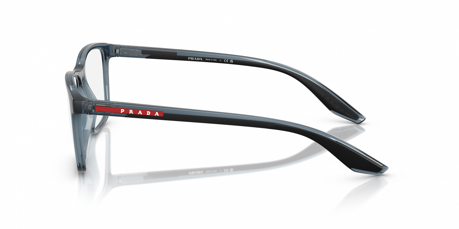 PRADA LINEA ROSSA EYEGLASSES - PS 01QV CZH1O1 56 - Transparent Azure