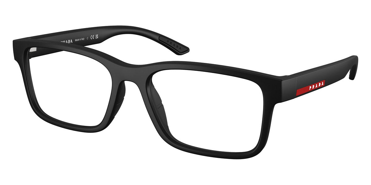 PRADA LINEA ROSSA EYEGLASSES - PS 01RV DG01O1 56 - Black Rubber
