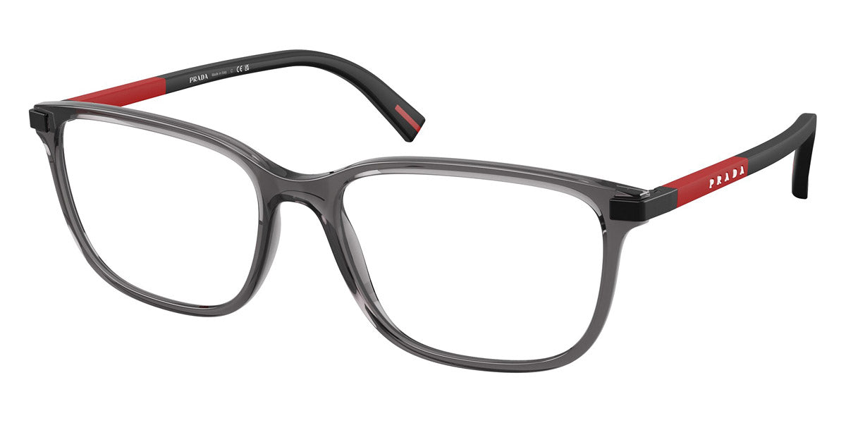 PRADA LINEA ROSSA EYEGLASSES - PS 02RV 01D1O1 54 - Transparent Anthracite/Red Black Rubber