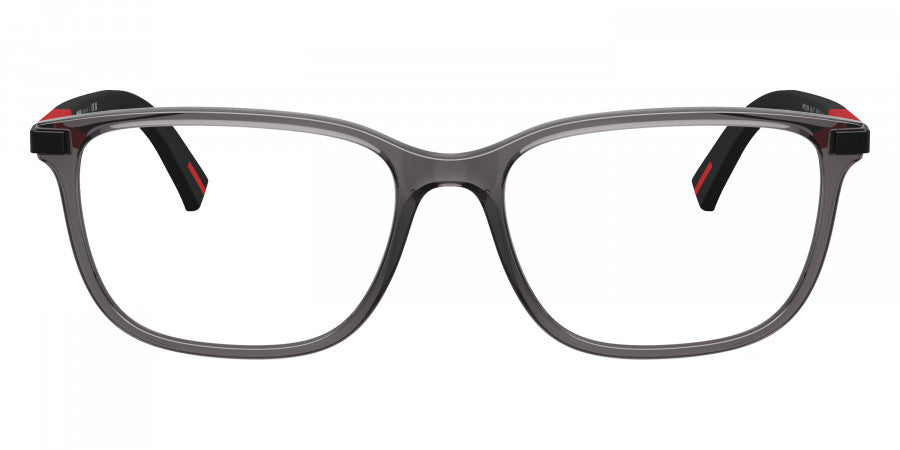 PRADA LINEA ROSSA EYEGLASSES - PS 02RV 01D1O1 54 - Transparent Anthracite/Red Black Rubber