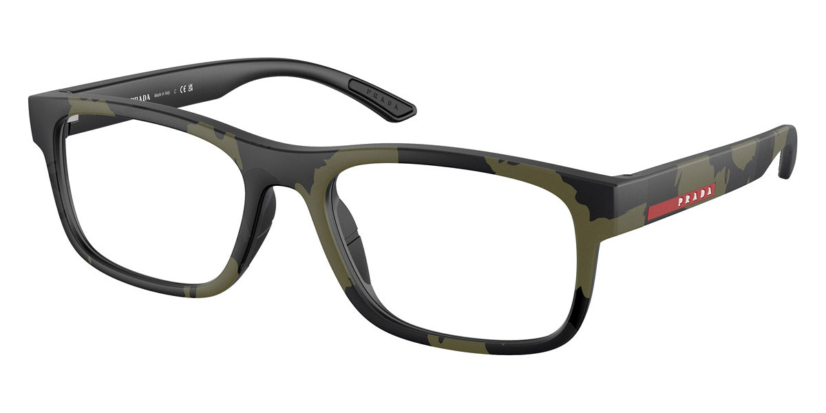 PRADA LINEA ROSSA EYEGLASSES - PS 04QV 14X1O1 52 - Mimetic Green Rubbered