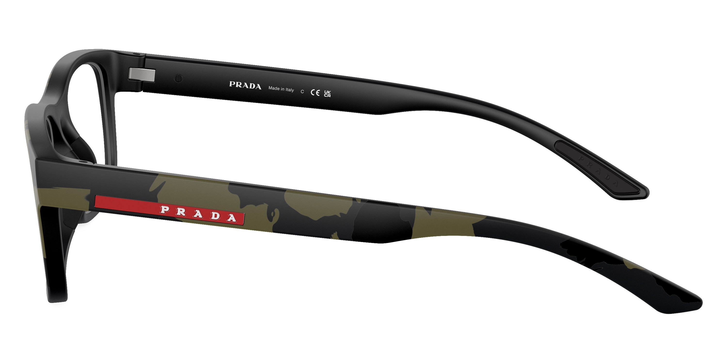 PRADA LINEA ROSSA EYEGLASSES - PS 04QV 14X1O1 52 - Mimetic Green Rubbered